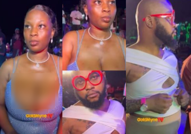 Lady's & Man's Revealing Outfit Spark Reactions at Lekki Event